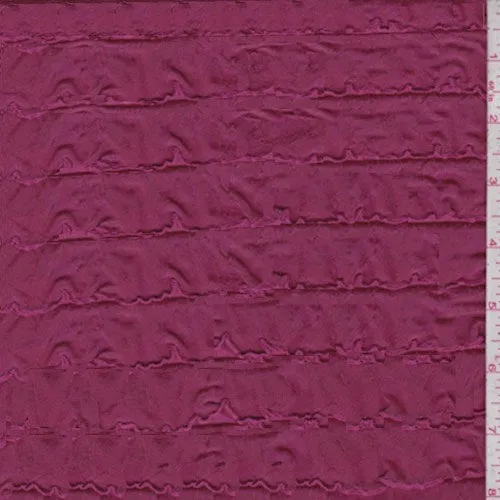 2 YD PC-Dark Fuchsia Ruffle Knit Fabric