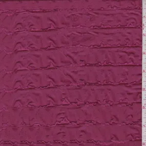 2 YD PC-Dark Fuchsia Ruffle Knit Fabric