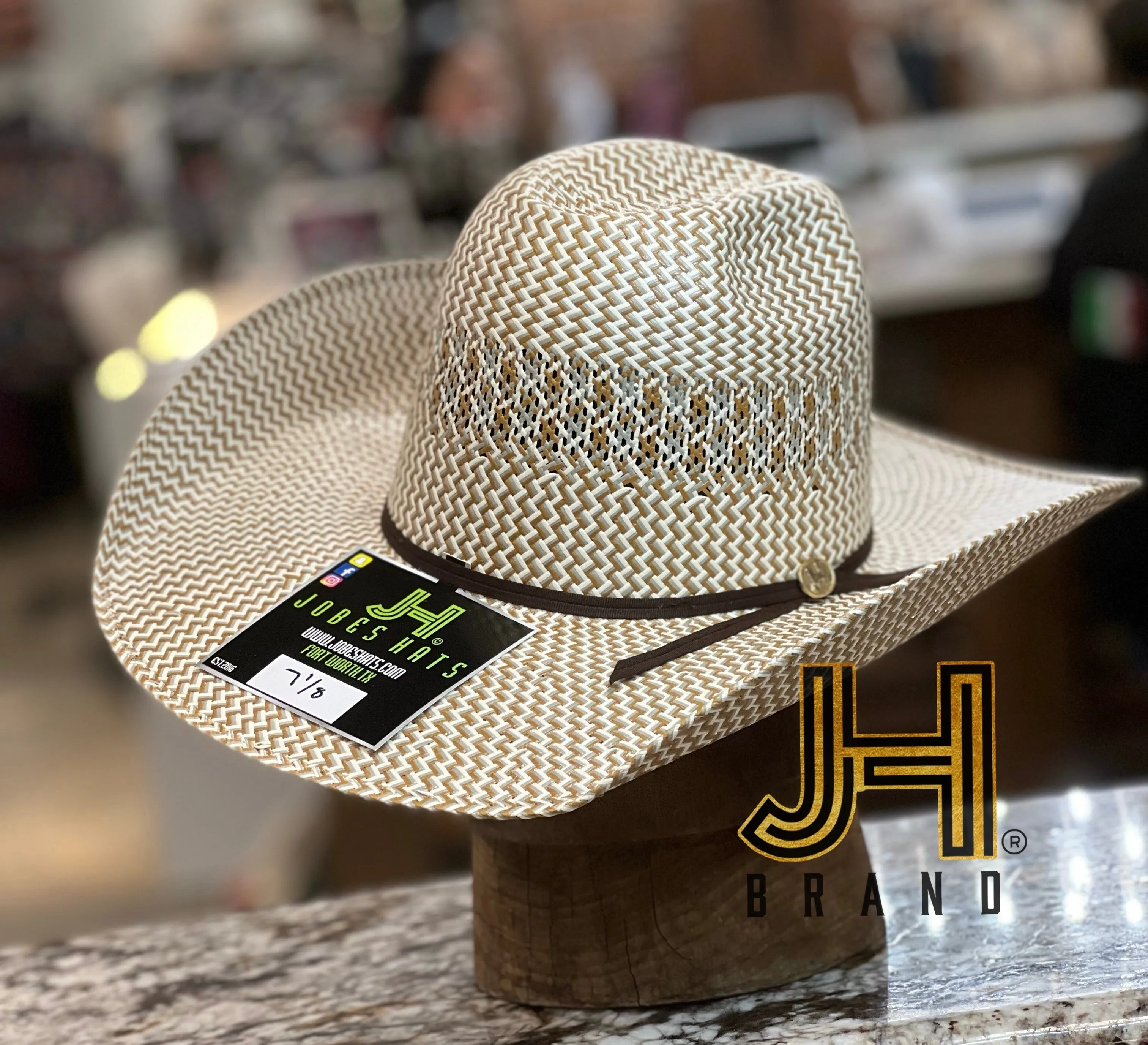 2022 Jobes Hats Straw Hat “Rayo” 4”1/4 Brim (Comes open and flat)