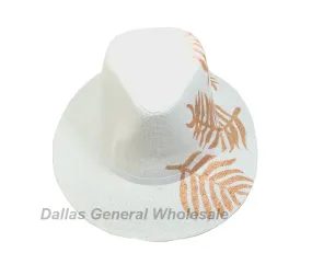 Adults Fern Leave Straw Dress Hats Wholesale