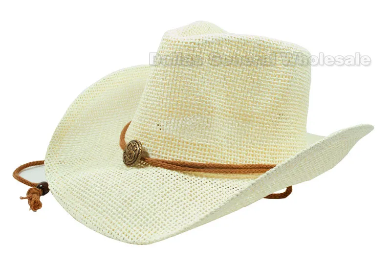 Adults Vented Straw Cowboy Hats Wholesale