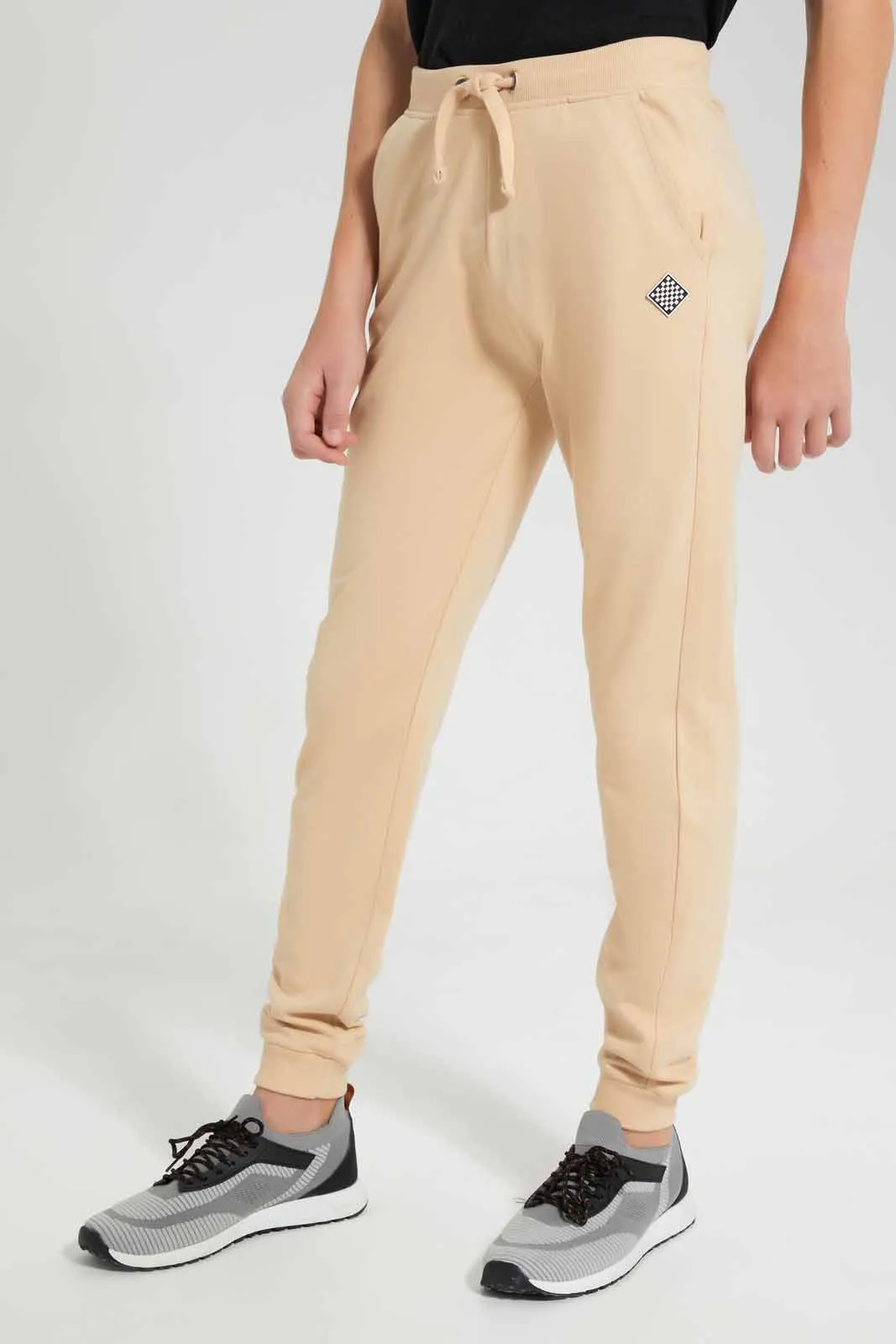 Beige Pique Active Pant