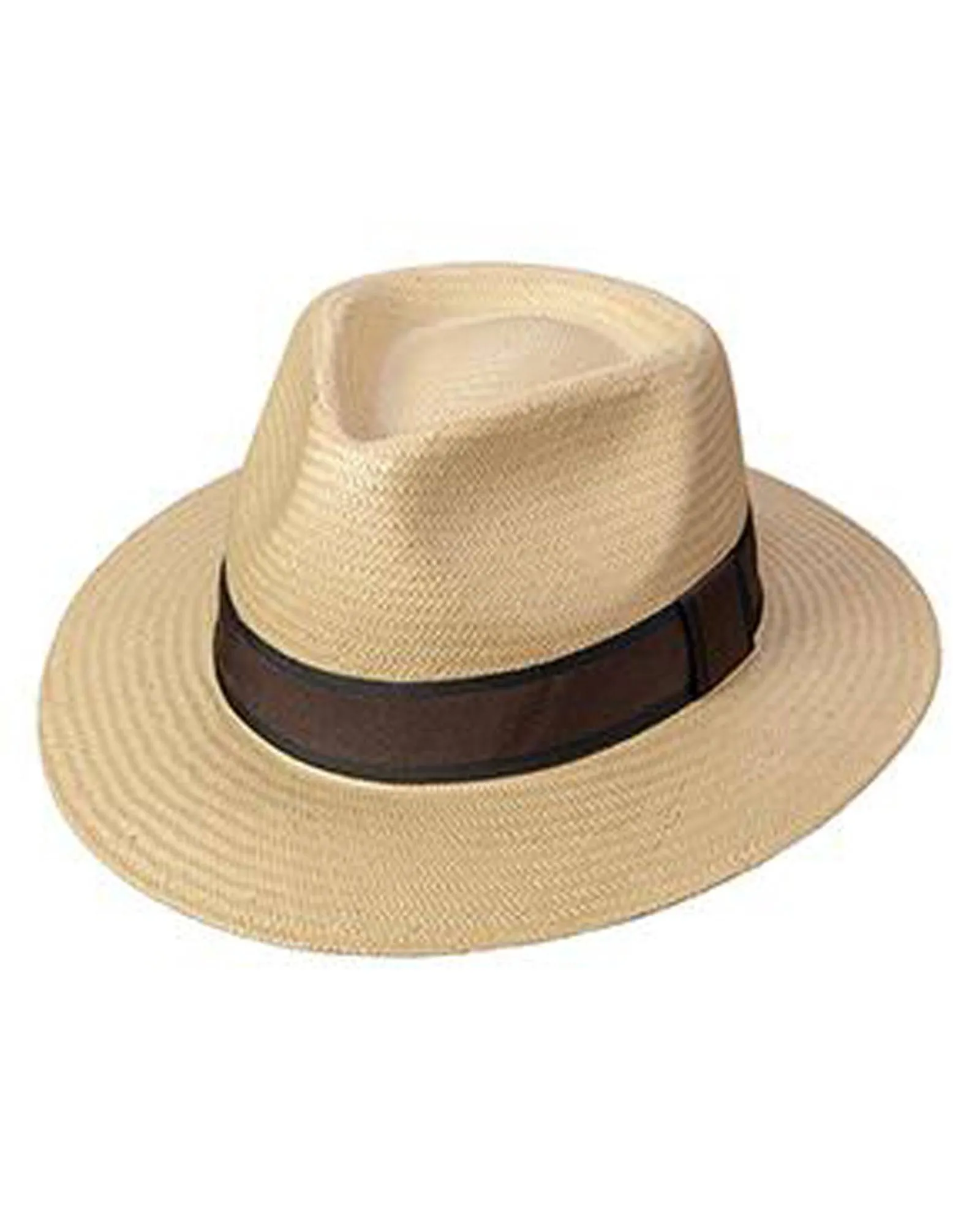 Broner Sharp Shooter Straw Fedora with 2.25 inch brim in Natural