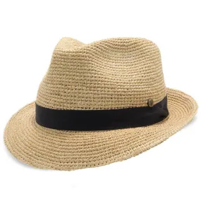 Cast Away - Walrus Hats Crocheted Raffia Straw Fedora Hat w/ Band