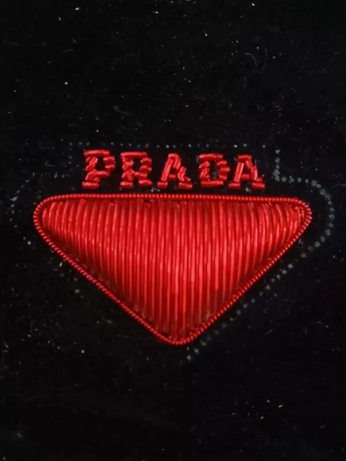 Custom Made Premium Quality Handmade Embroidery Prada Triangle Patch