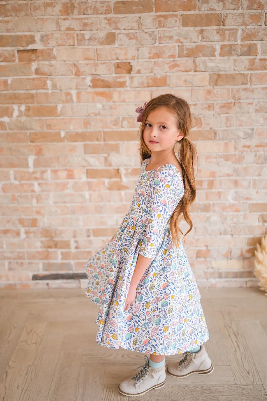 Emile Twirl Dress in Gardenia