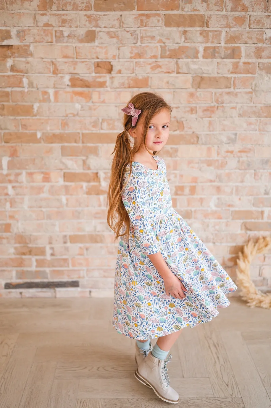 Emile Twirl Dress in Gardenia