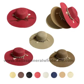 Fashion Sea Shell Floppy Straw Hats Wholesale