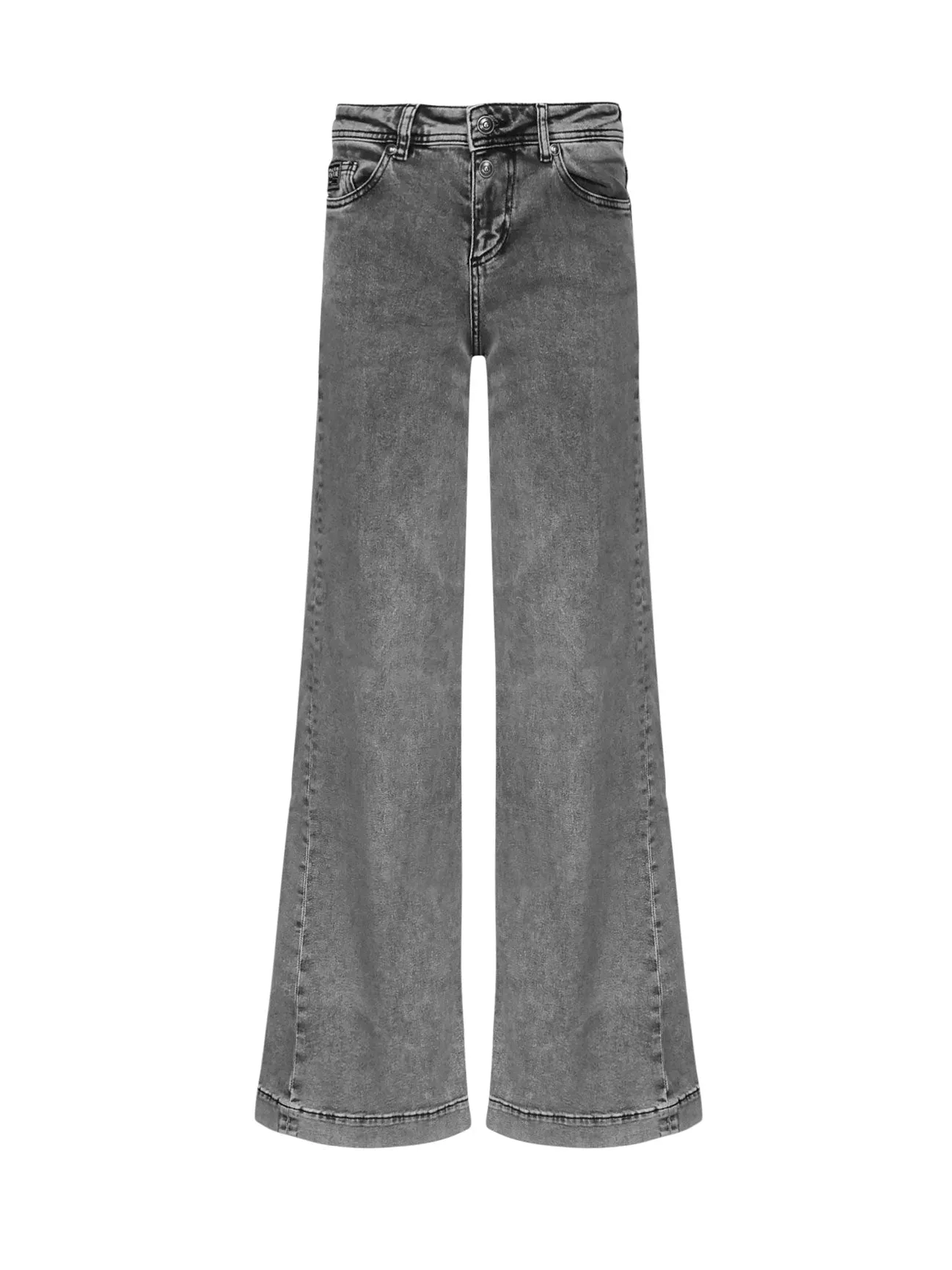 Flared Grey Denim Jeans for Women