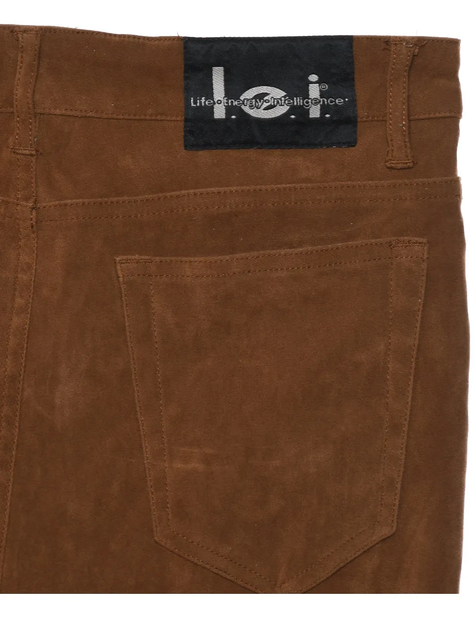 Flared Leg Brown Trousers - W28 L32