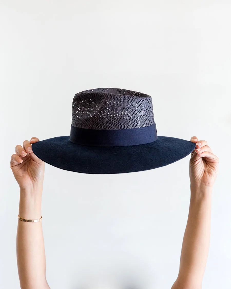 Freya Cedar Hat in Navy/Navy