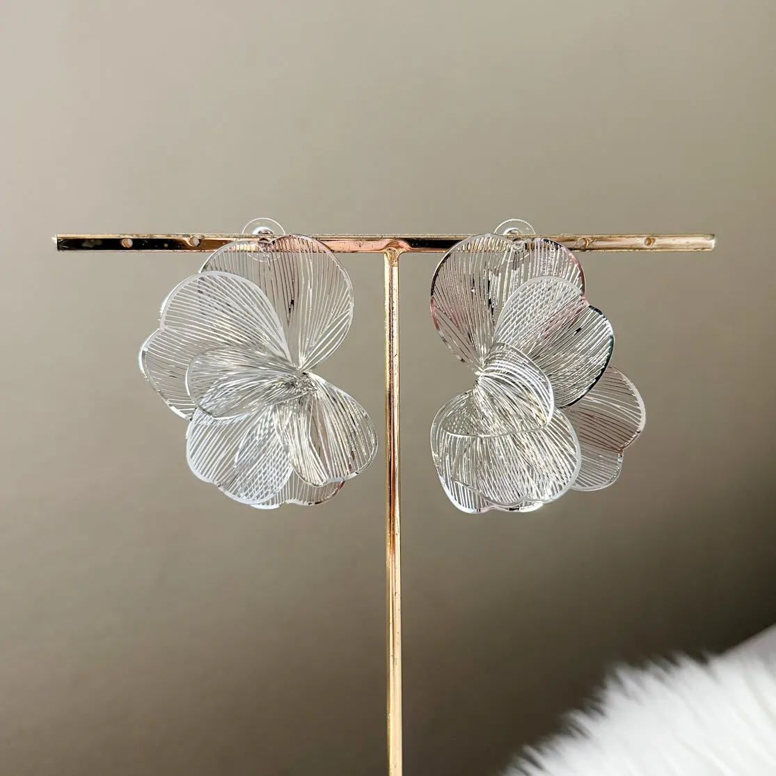 Golden Petal Drops Earrings