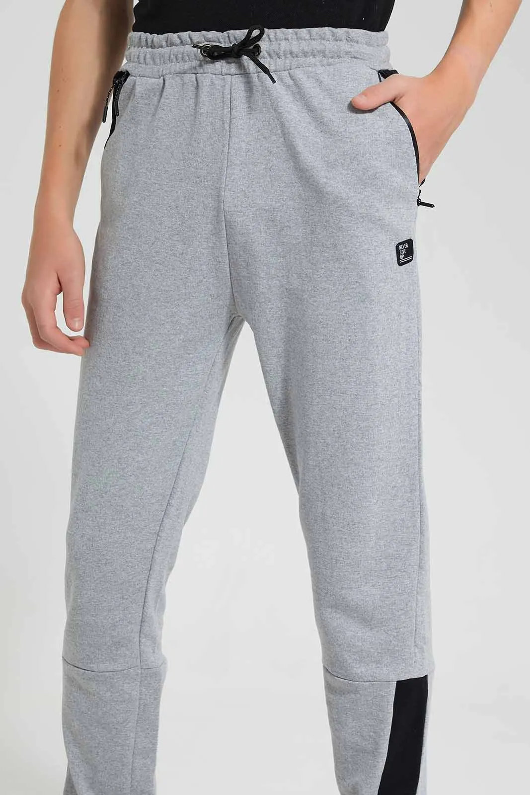 Grey Pique Active Pant