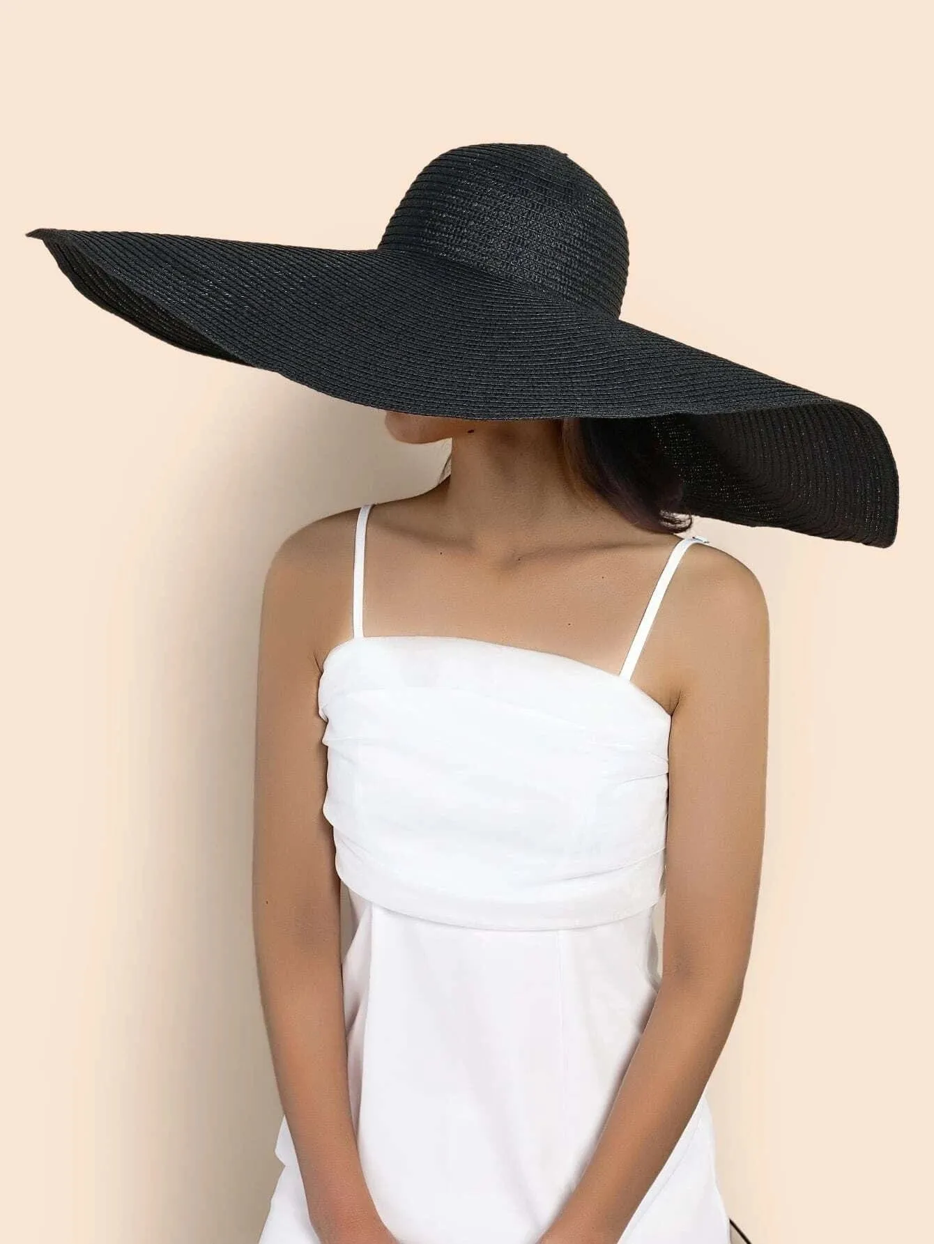 H3061 Super Wide Brim Straw Beach Summer Sun Hat