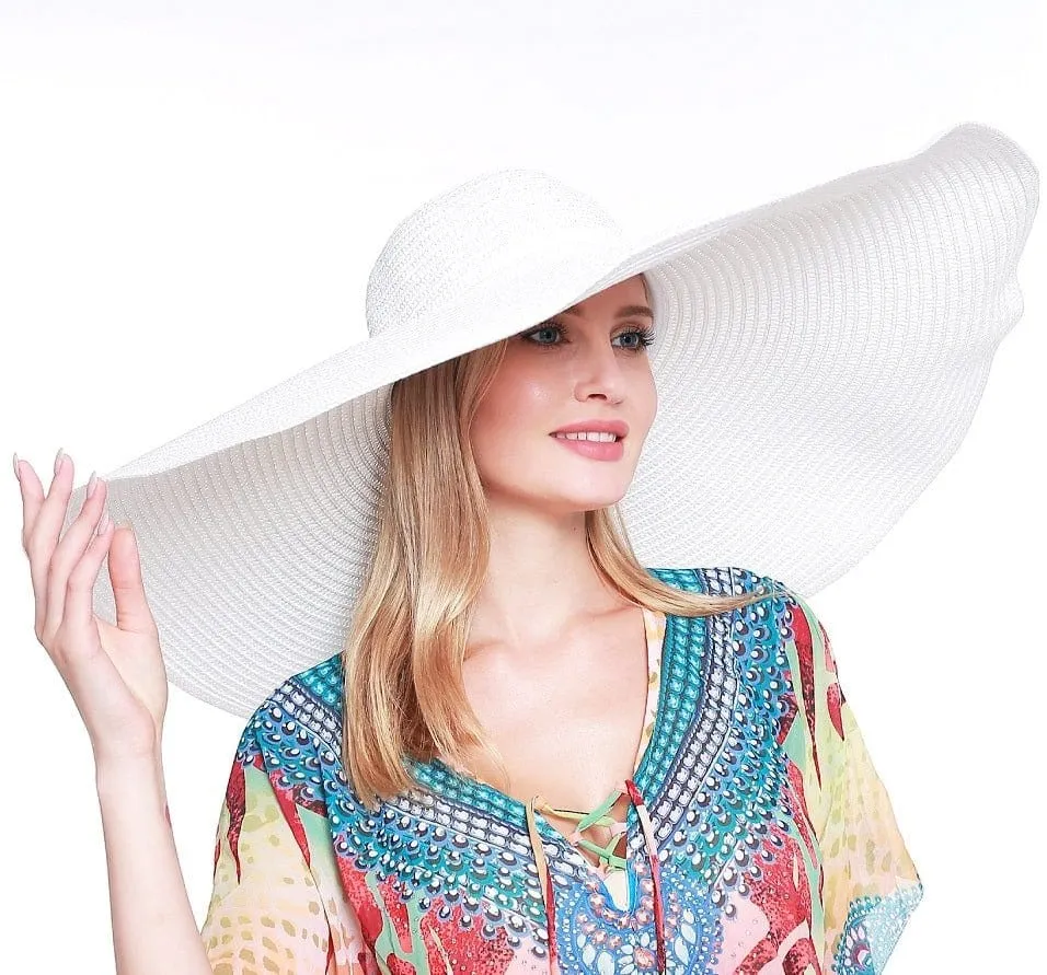 H3061 Super Wide Brim Straw Beach Summer Sun Hat