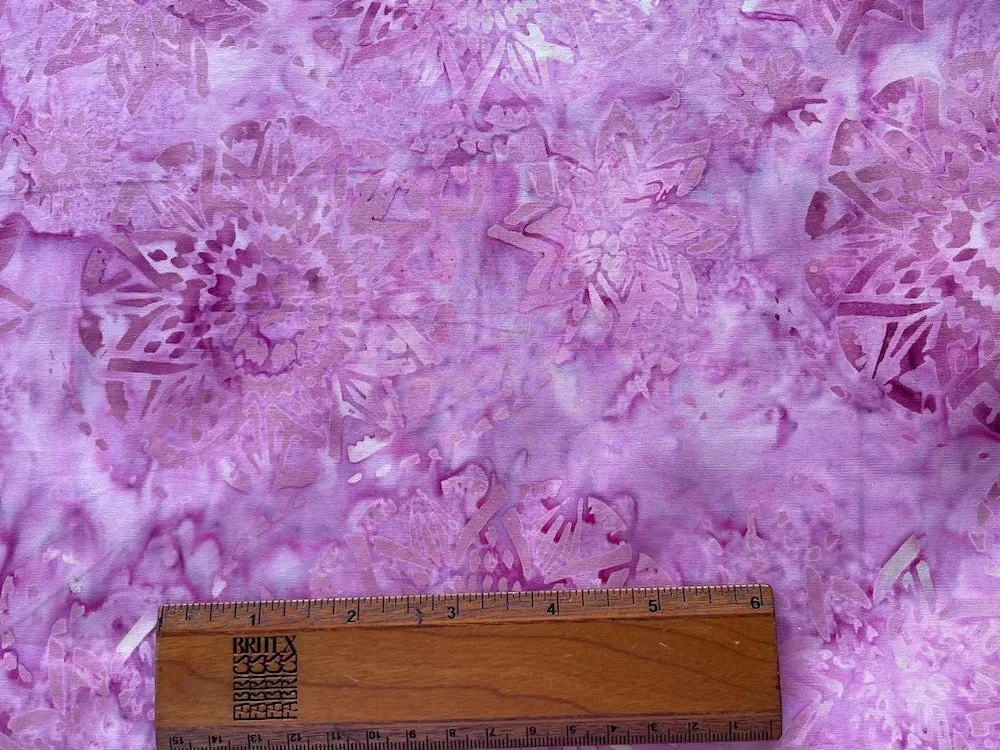 Heathered Amethyst Blossoms Cotton Batik (Made in Indonesia)