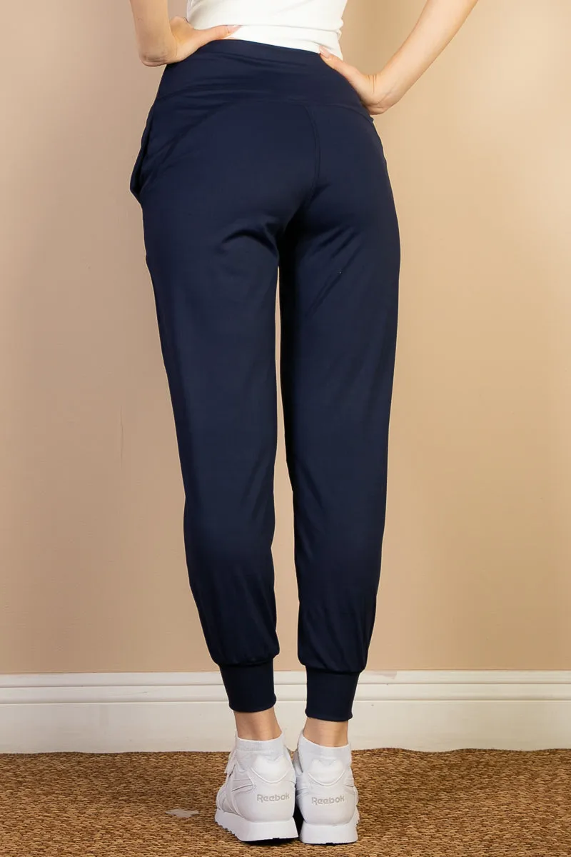 High Waisted Wide Waistband Joggers