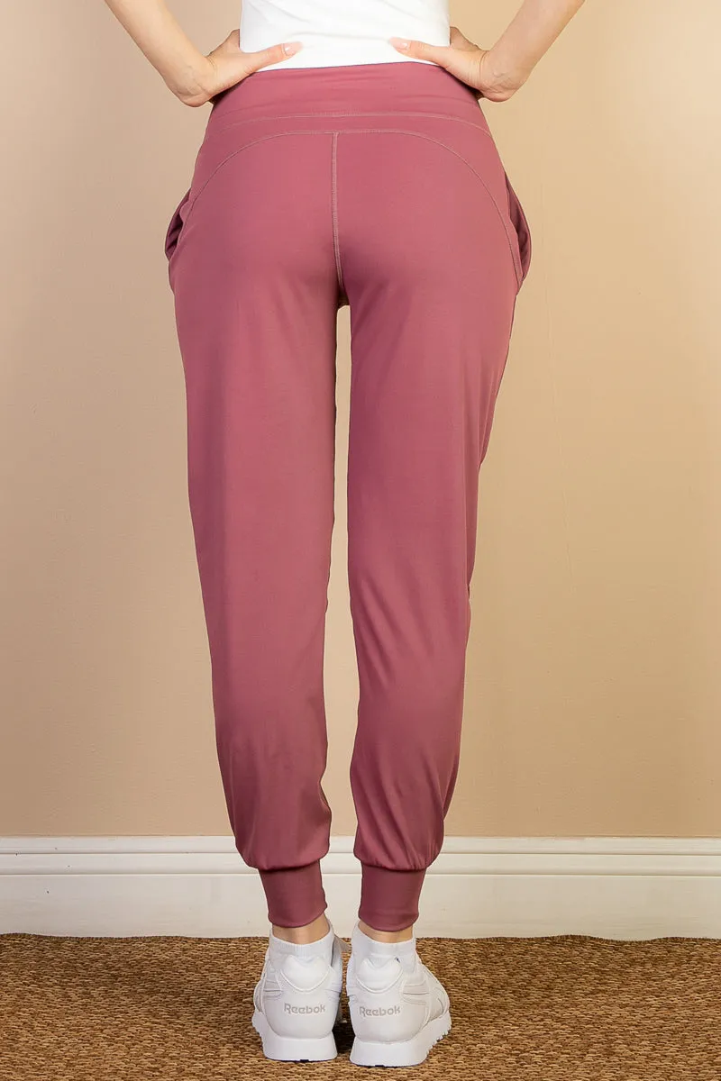 High Waisted Wide Waistband Joggers