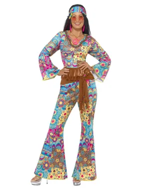 Hippy Flower Power Ladies Costume