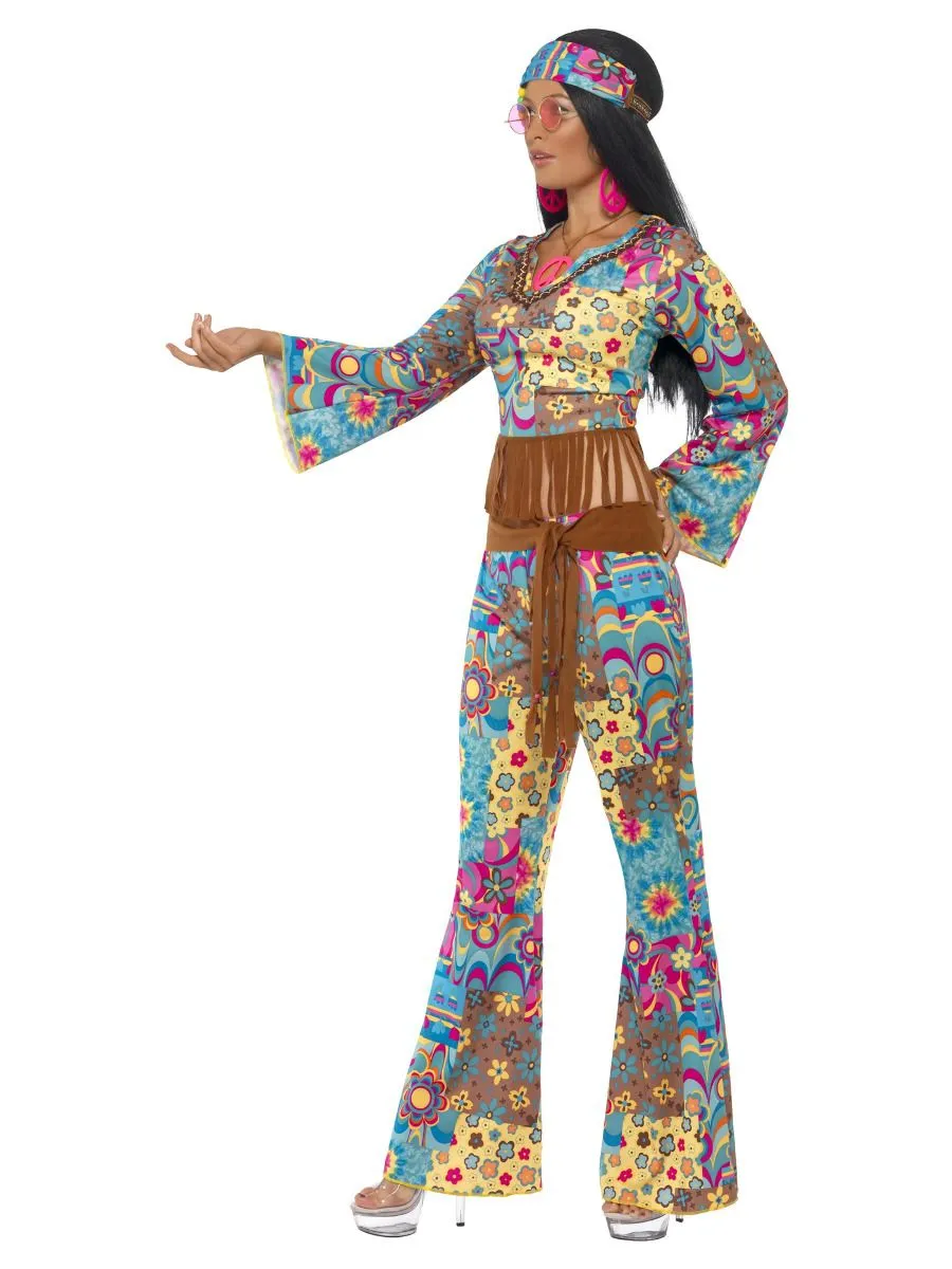 Hippy Flower Power Ladies Costume