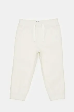 Infant Boys Cream Twill Chino Joggers