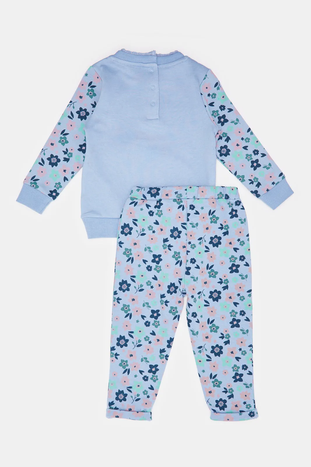 Infant Girls Bunny All Over Print Jog Set (2 Piece)