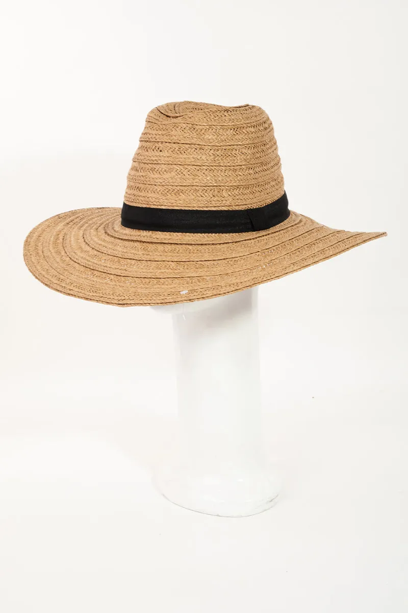 Island Girl Floppy Brim Straw Hat with Belt (Assorted Colors)