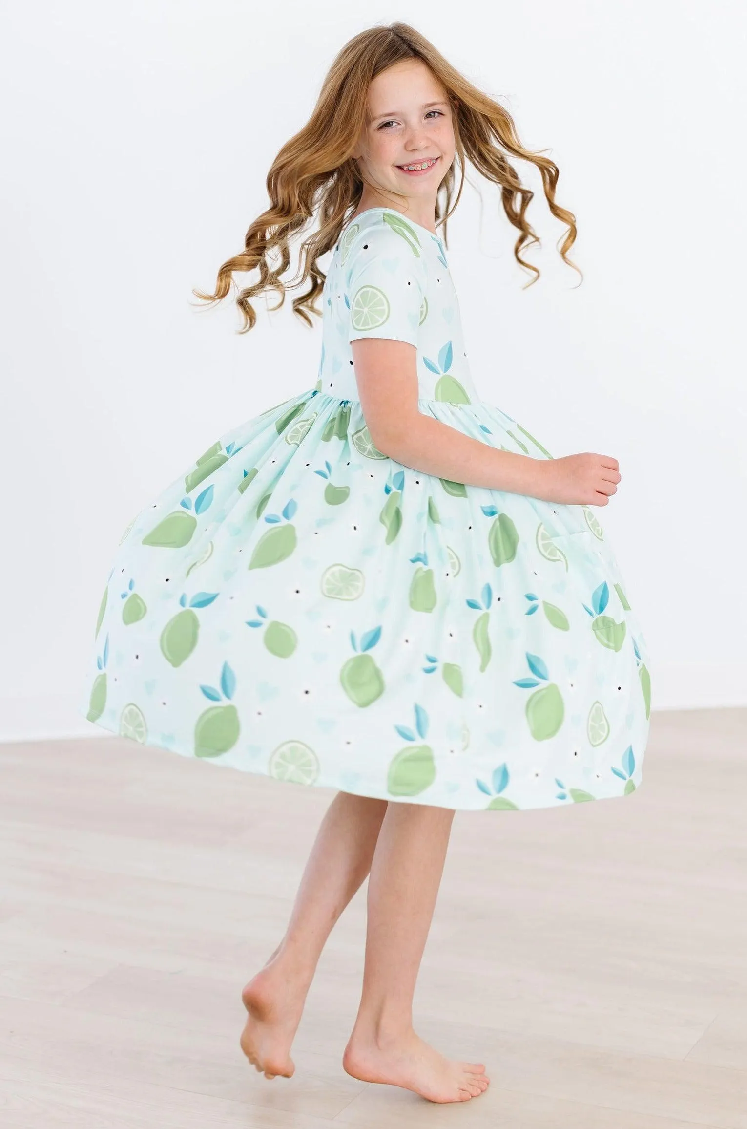 Key Lime Cutie S/S Pocket Twirl Dress