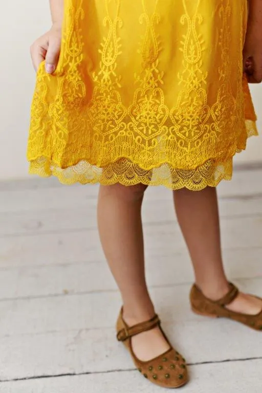 Lace Dress - Yellow