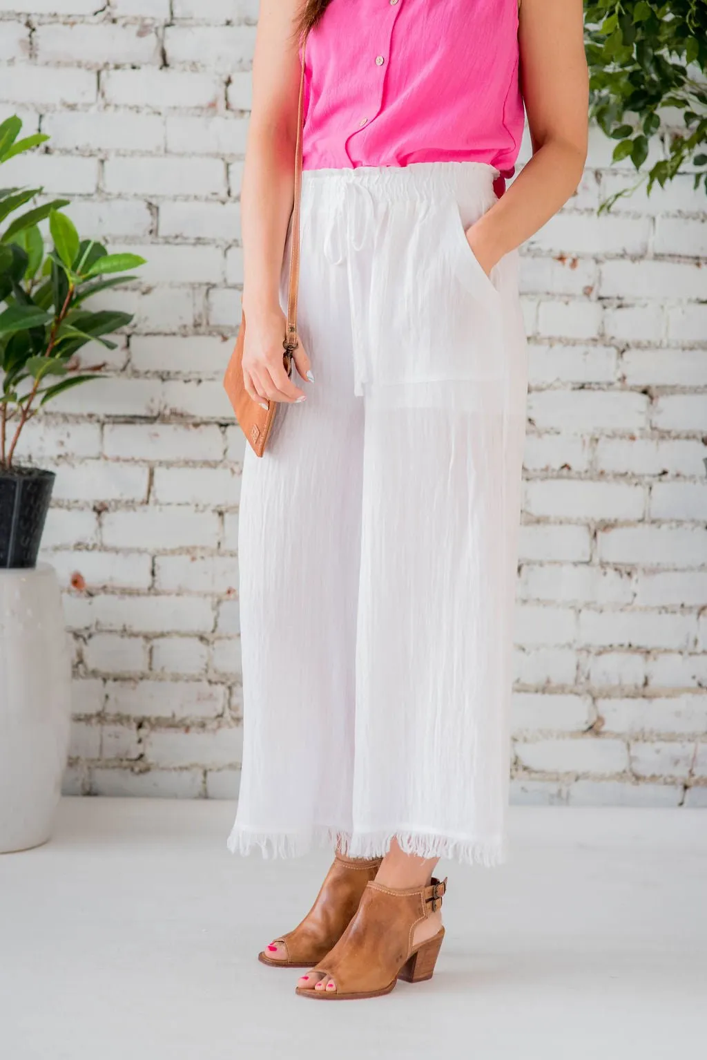 Lightweight Relaxed Fringe Bottom Pants