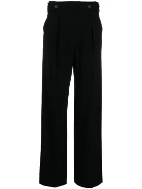 LIGHTWEIGHT WOOL STRAIGHT-LEG TROUSERS 001 BLK