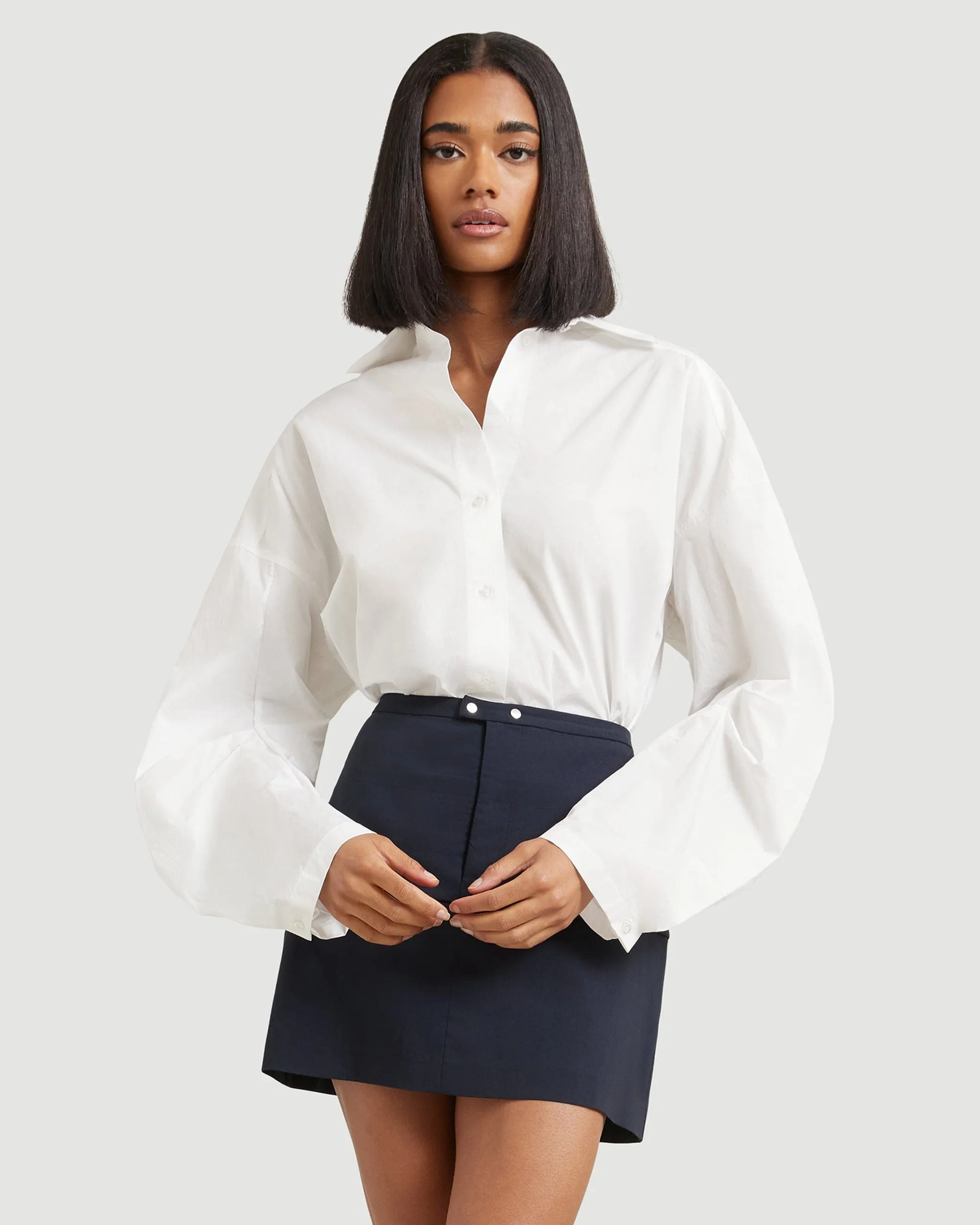 Lilia Structured-Sleeve Shirt