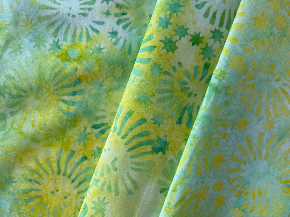 Limoncello Green Fireworks Cotton Batik (Made in Indonesia)