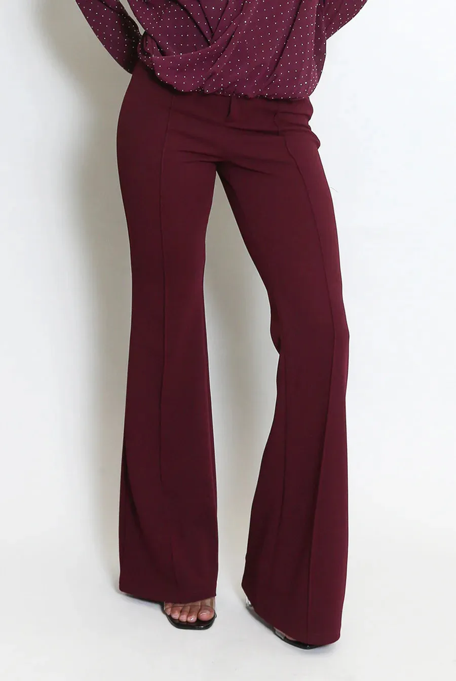 Livia Flare Hem Seam Front Trousers