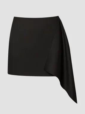 Mini skirt with drape detail