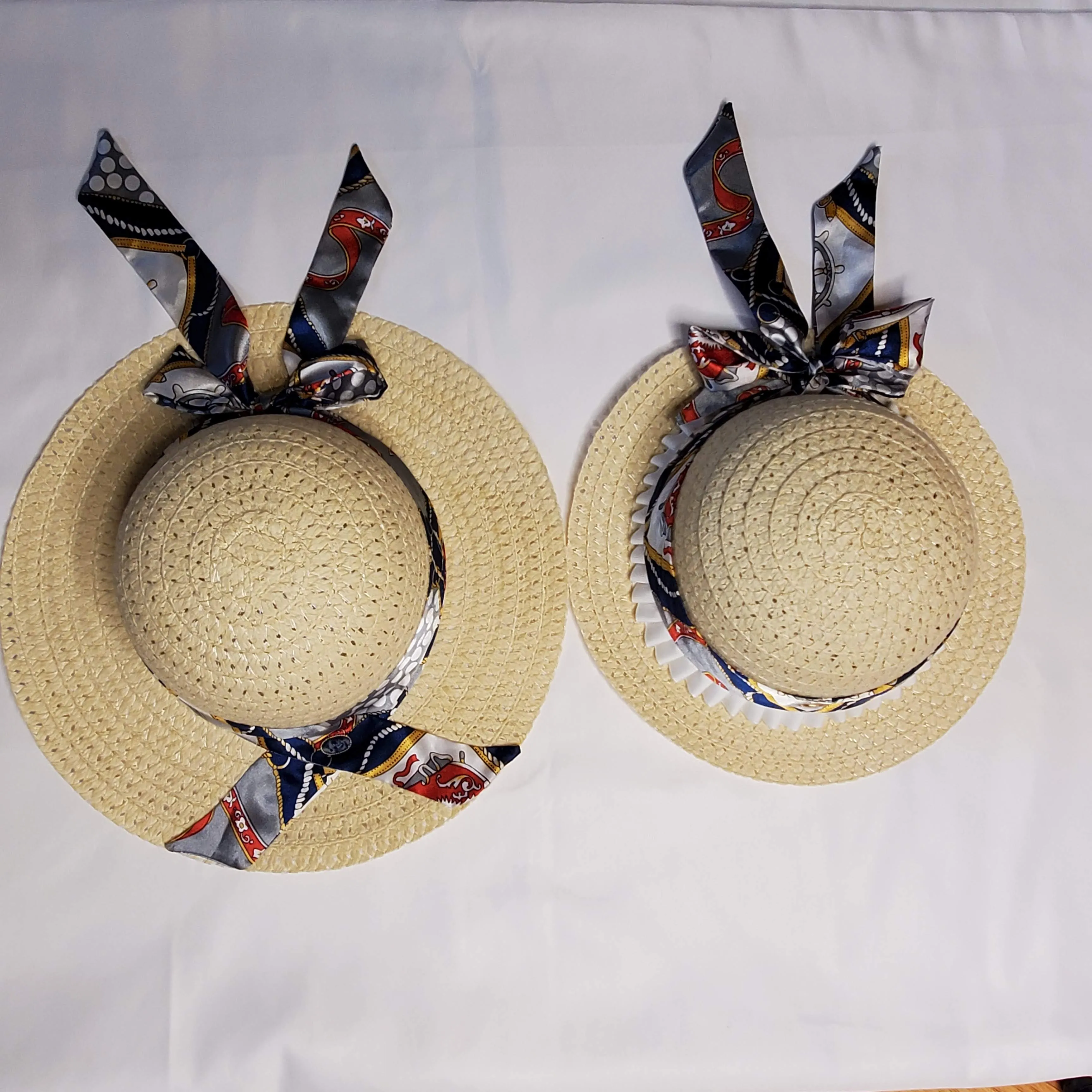 Mommy & Me Nautical Straw Hats