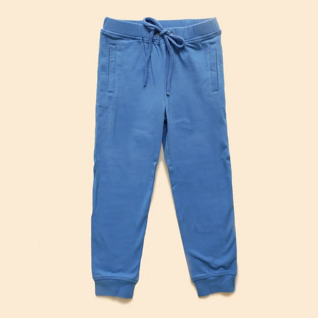 Organic Cotton Unisex Joggers- Blue