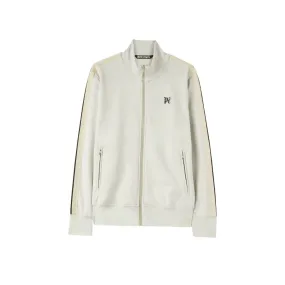 PALM ANGELS GREY MONOGRAM TRACK JACKET LIGHT GREY