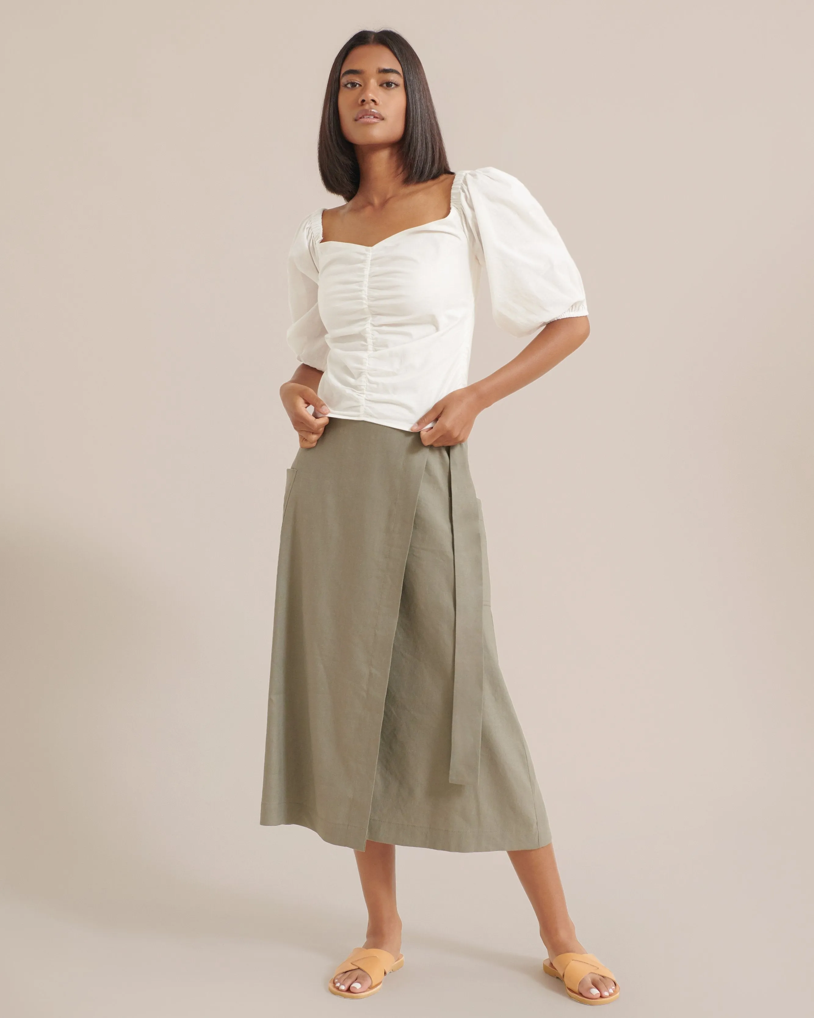 Penny Ruched Off-Shoulder Blouse