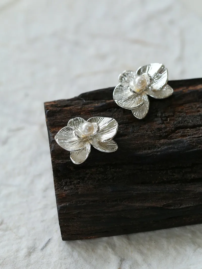 Phalaenopsis Pearl Stud Earrings