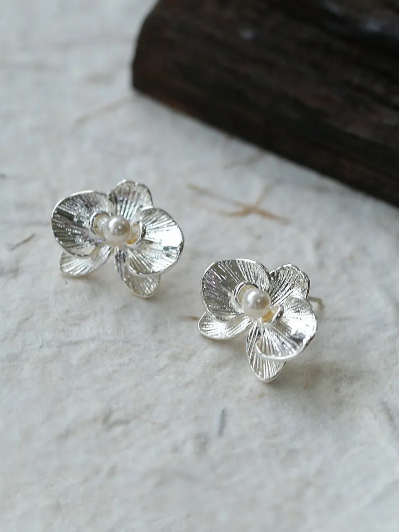 Phalaenopsis Pearl Stud Earrings