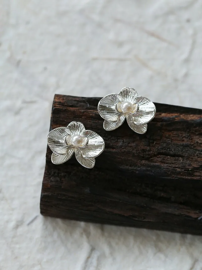 Phalaenopsis Pearl Stud Earrings