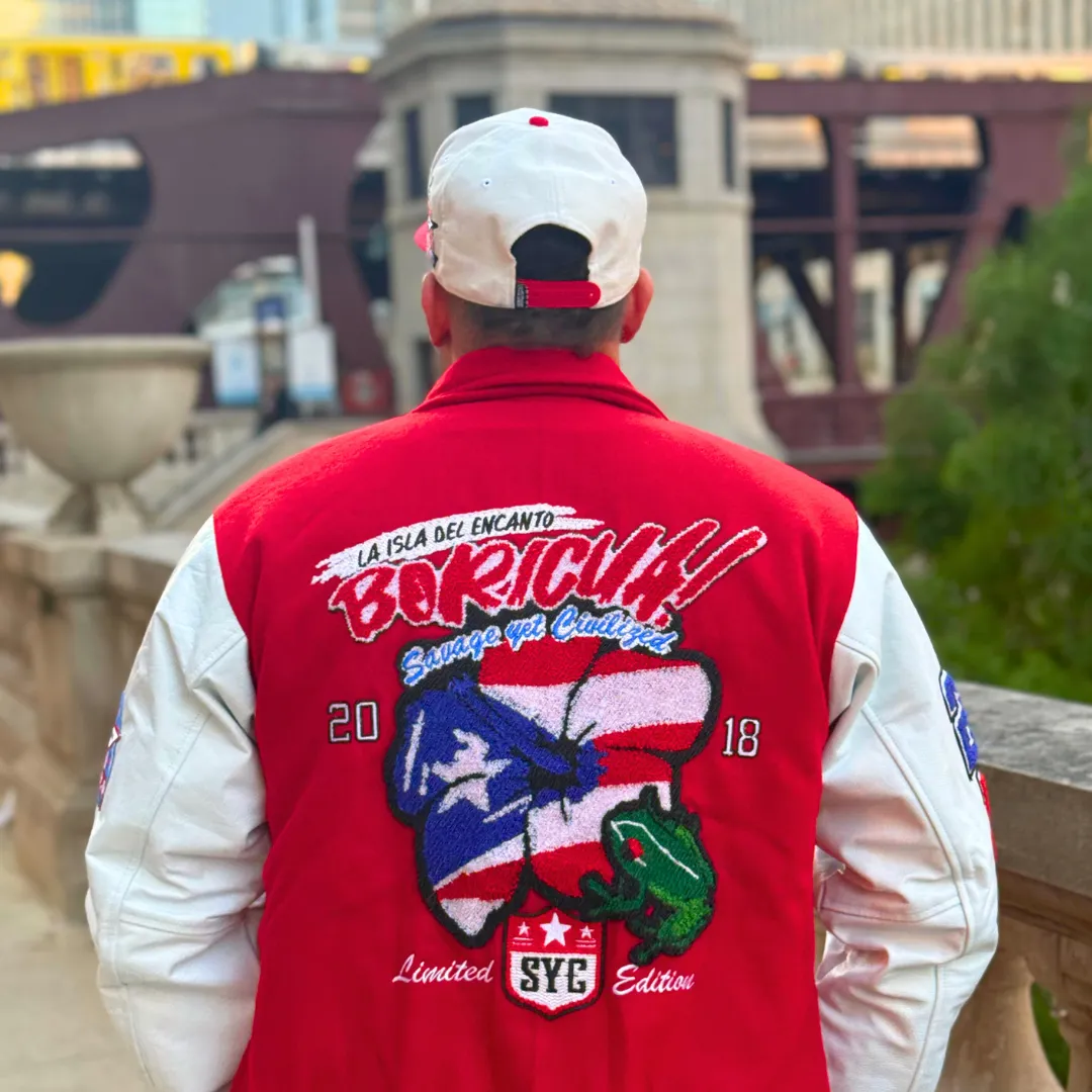 Premium Puerto Rico (RED)Varsity Jacket