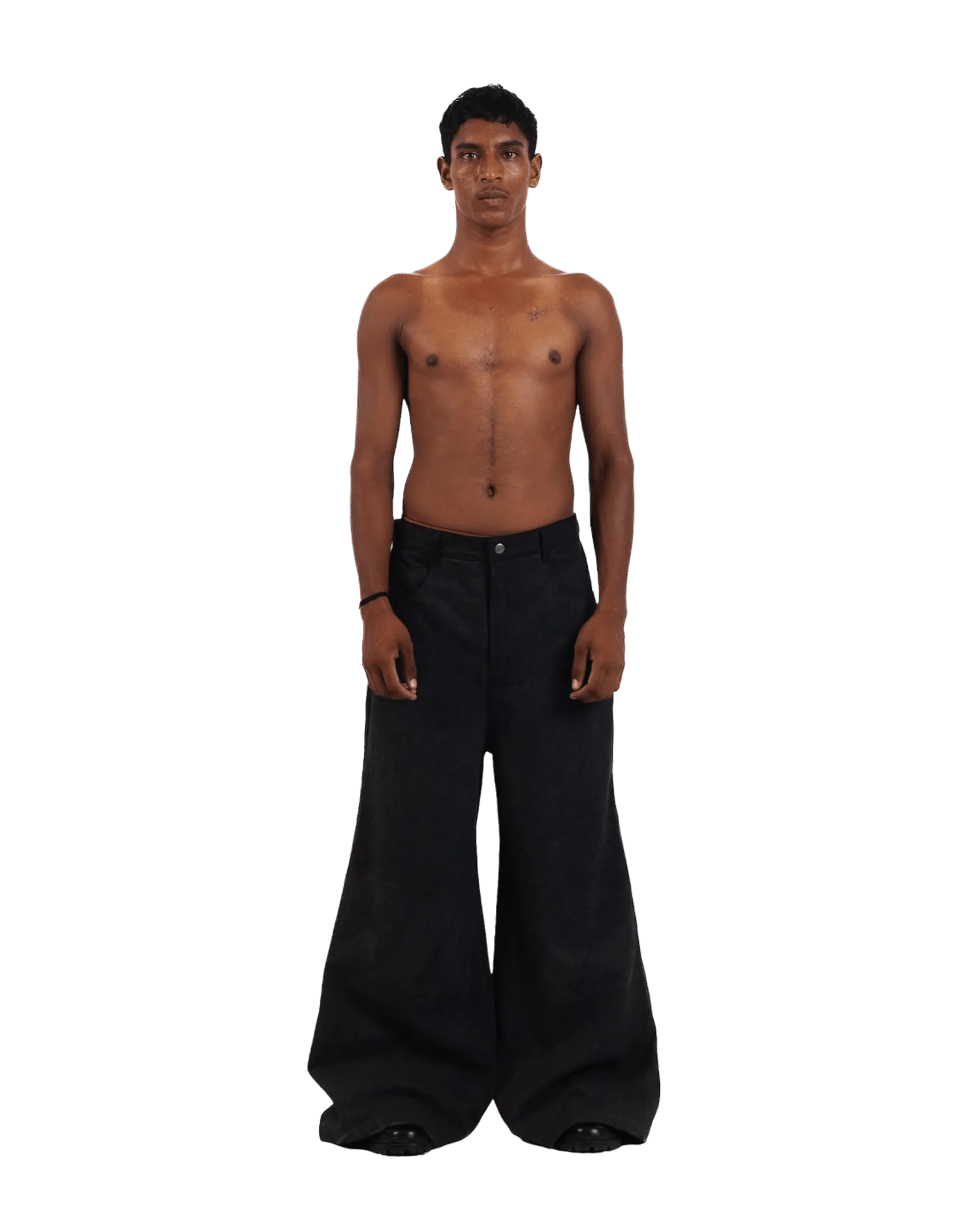 "Eclipse Elegance" Wide Flared Denim Trousers