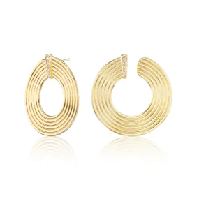 Record Crescent Earrings