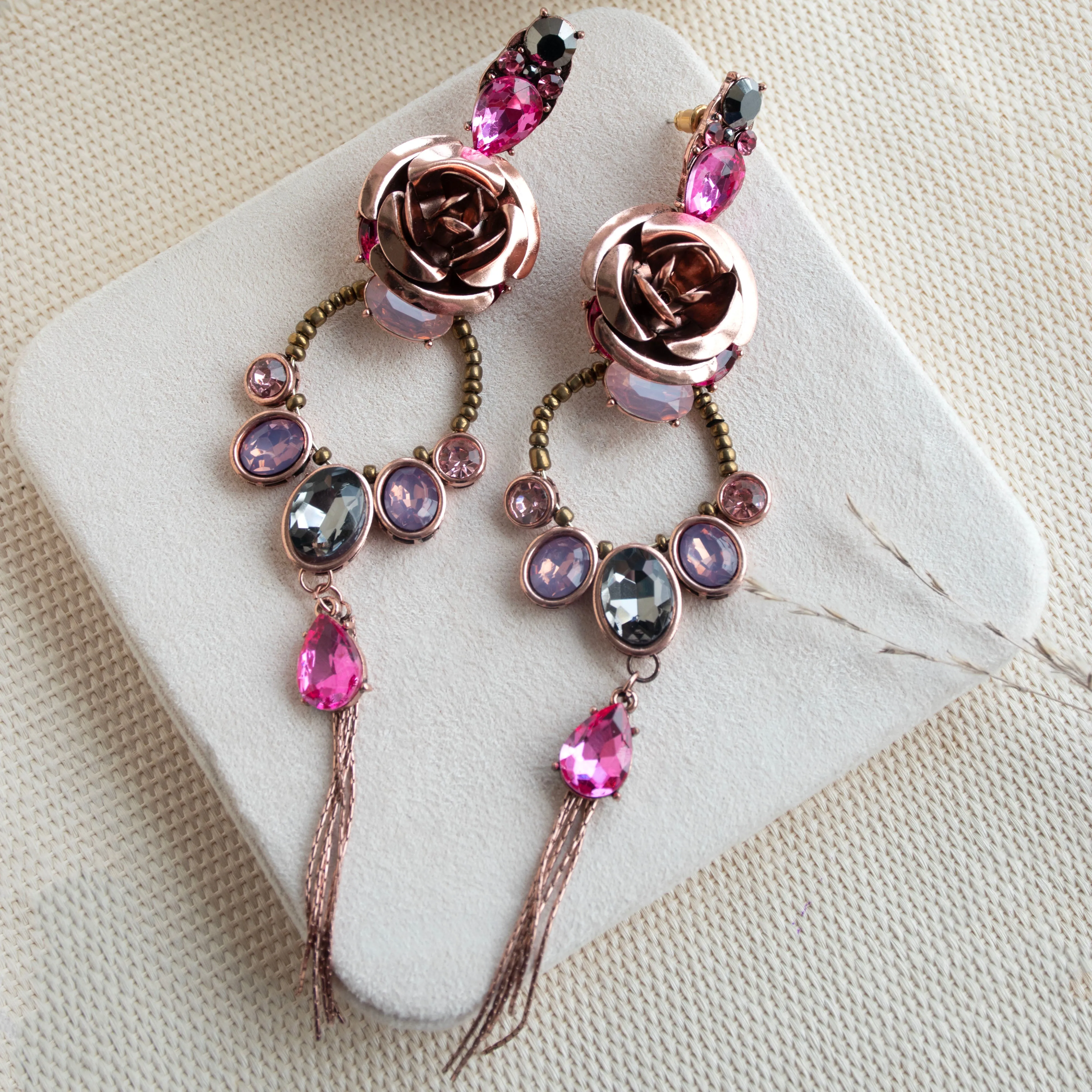 Rose Statement Earrings