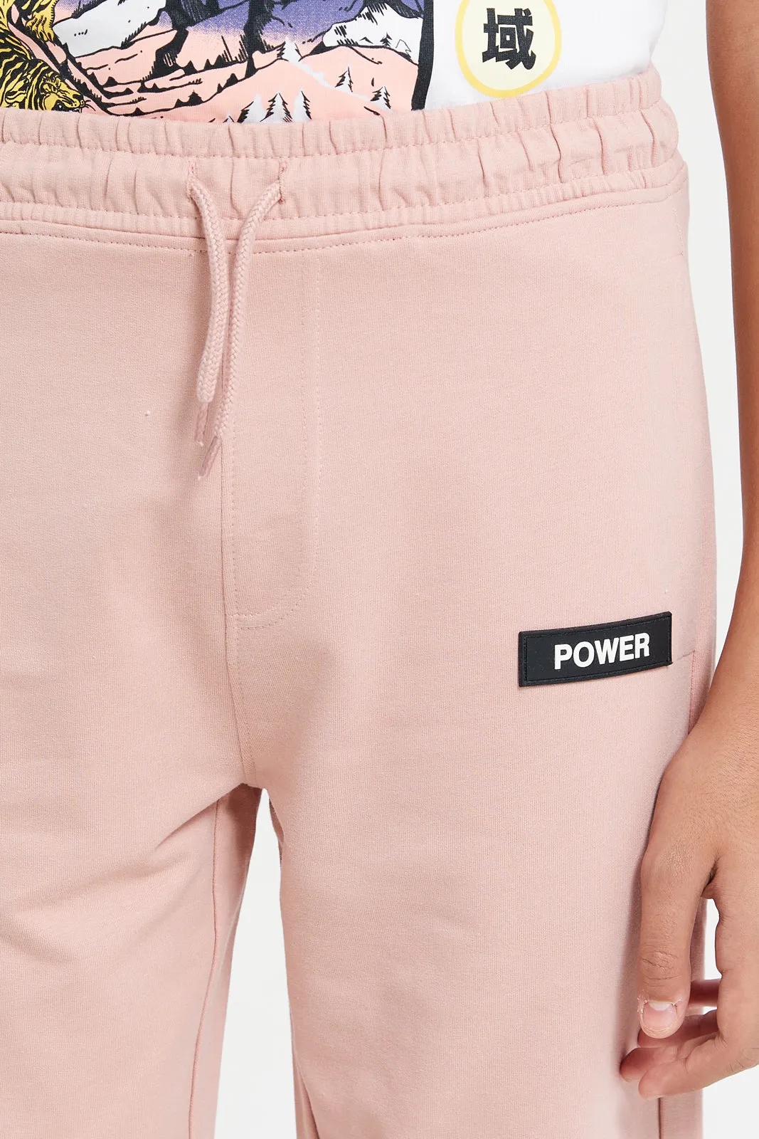 Senior Boys Pink Loungewear Active Shorts