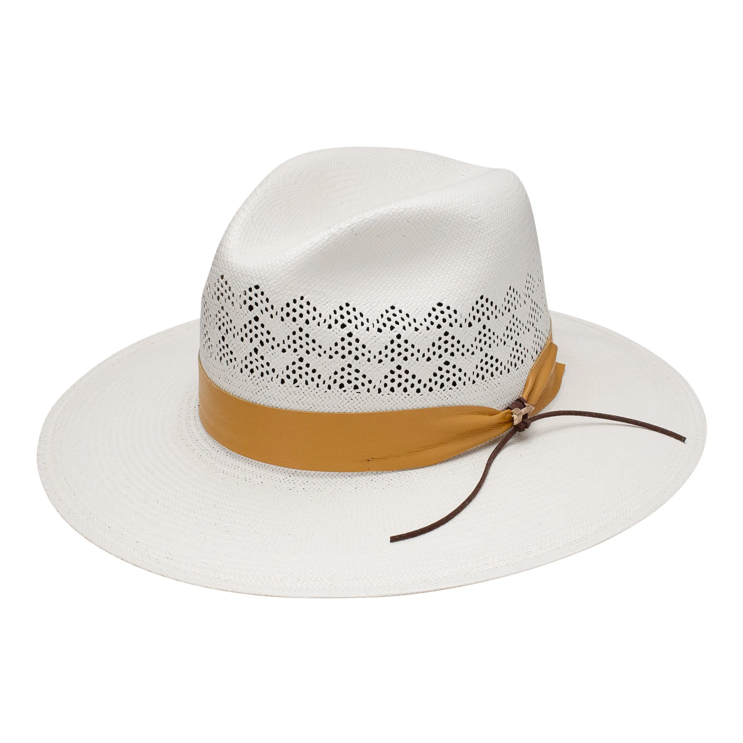 Stetson Citrine Straw Hat with Brown Band