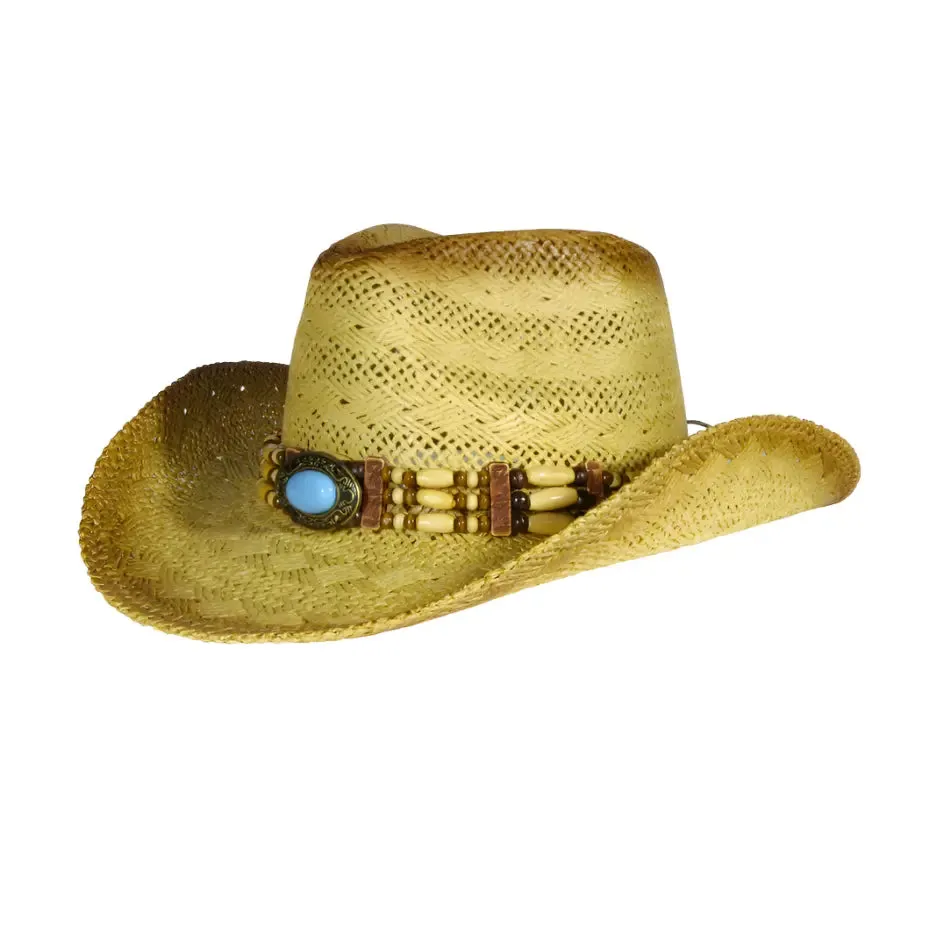 Stone Bead Western Hat