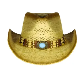 Stone Bead Western Hat